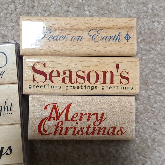 Christmas rubberstamps, some brand new. 12 stamps! - Picture 4 of 7